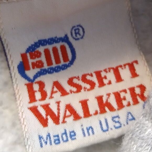 Vintage Bassett Walker Three Stripe Hoodie Sweatshirt - Picture 4 of 8